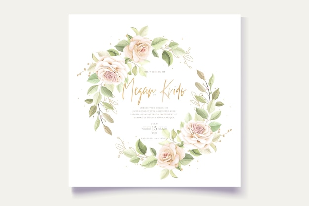 Free vector hand drawn rose background and wreath frame design