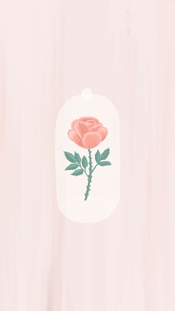 Free Vector | Hand drawn rose mobile phone wallpaper