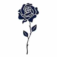 Free vector hand drawn rose silhouette