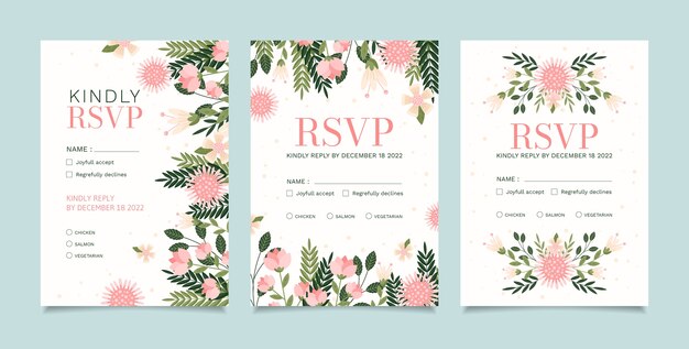 Hand drawn rsvp card template