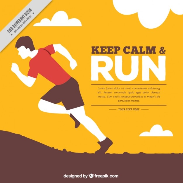 Free vector hand drawn runner illustration