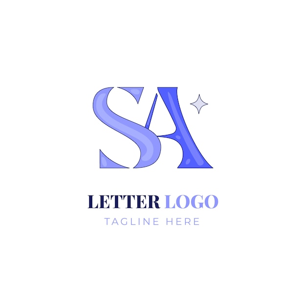 Vettore gratuito schema del logo disegnato a mano