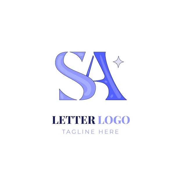 Ручно нарисованный шаблон логотипа