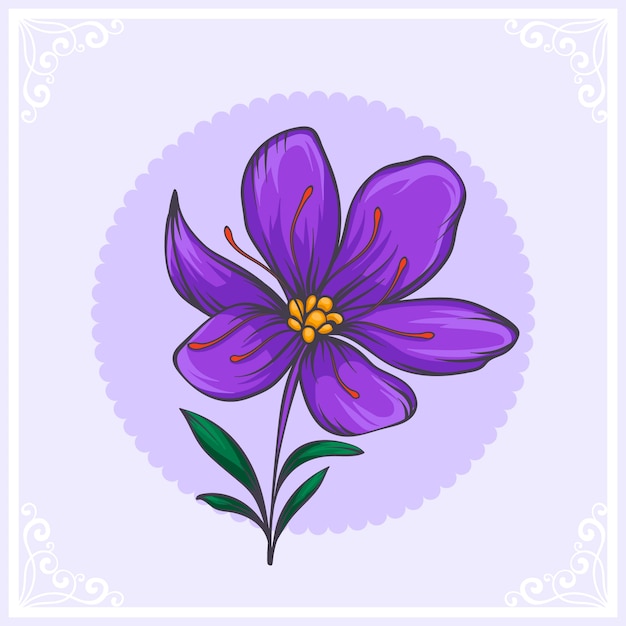 Free vector hand drawn saffron illustration