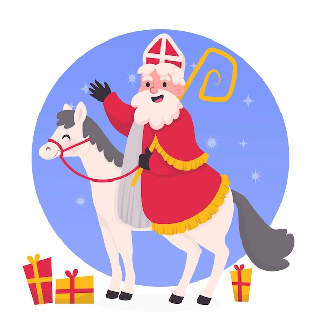 Free vector hand drawn saint nicholas day