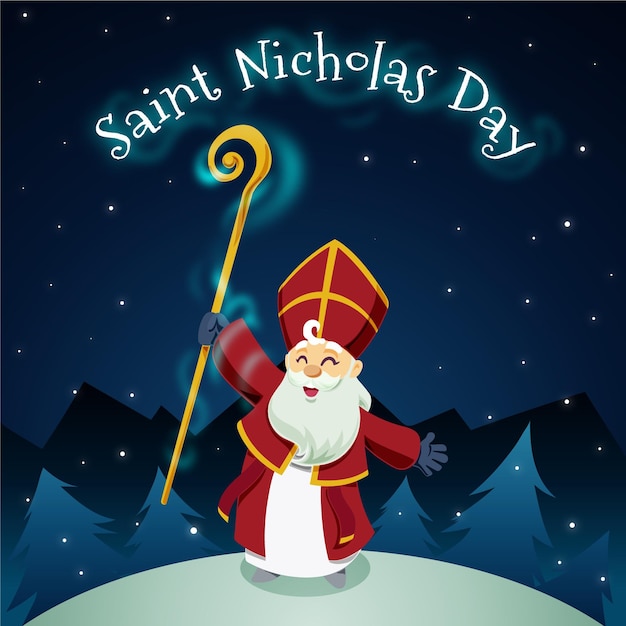 Free vector hand drawn saint nicholas day