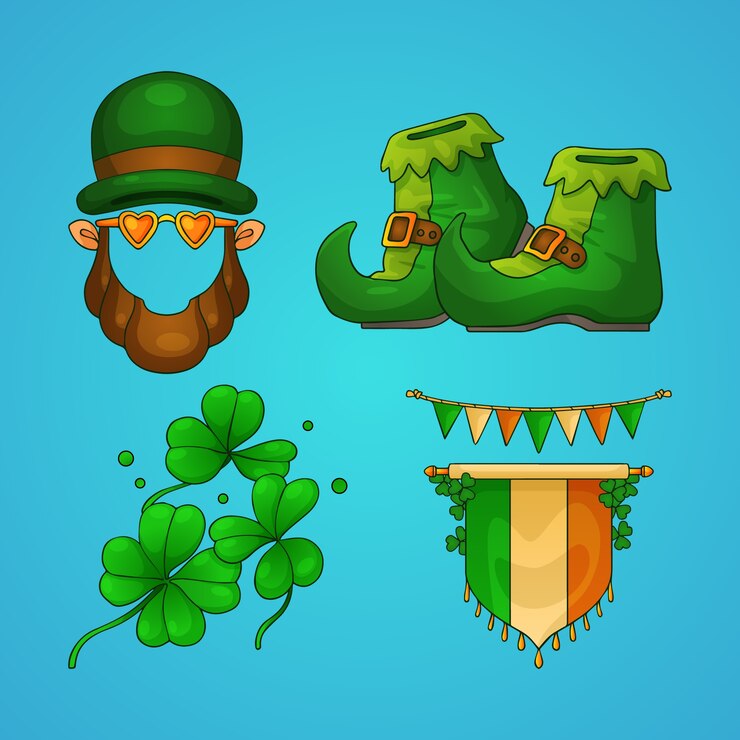 Free Vector hand drawn saint patrick's day celebration design elements collection