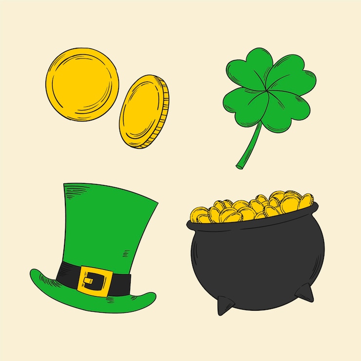 Free Vector hand drawn saint patrick's day element collection
