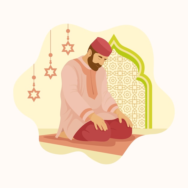 Hand drawn salat illustration