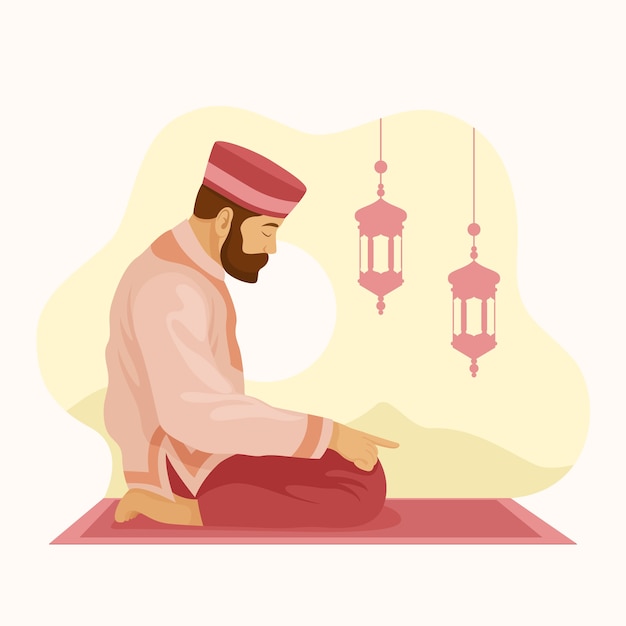 Hand drawn salat illustration