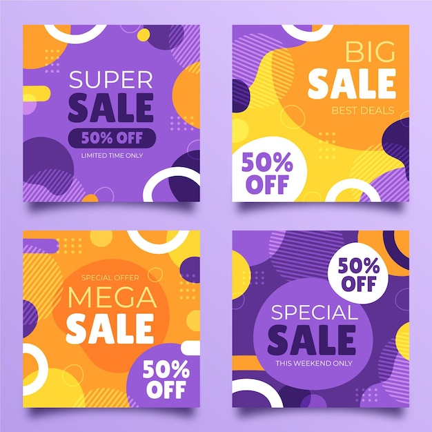 Free vector hand drawn sale instagram posts