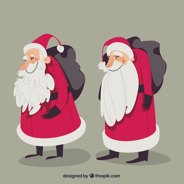 Free vector hand drawn santa claus character