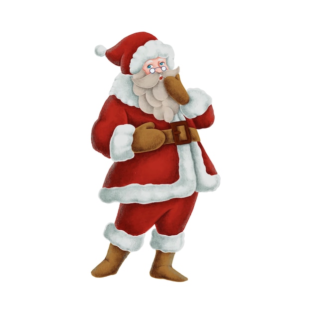 Free vector hand drawn santa claus illustration