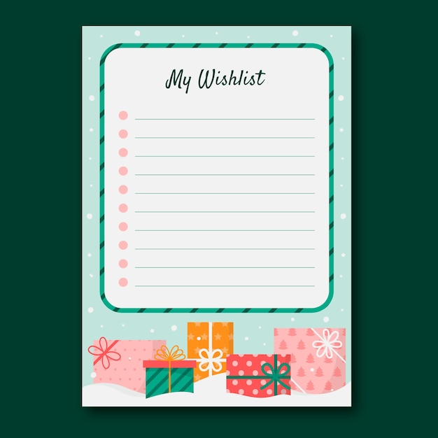 Free vector hand drawn santa letter template