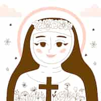 Free vector hand drawn santa rosa de lima illustration