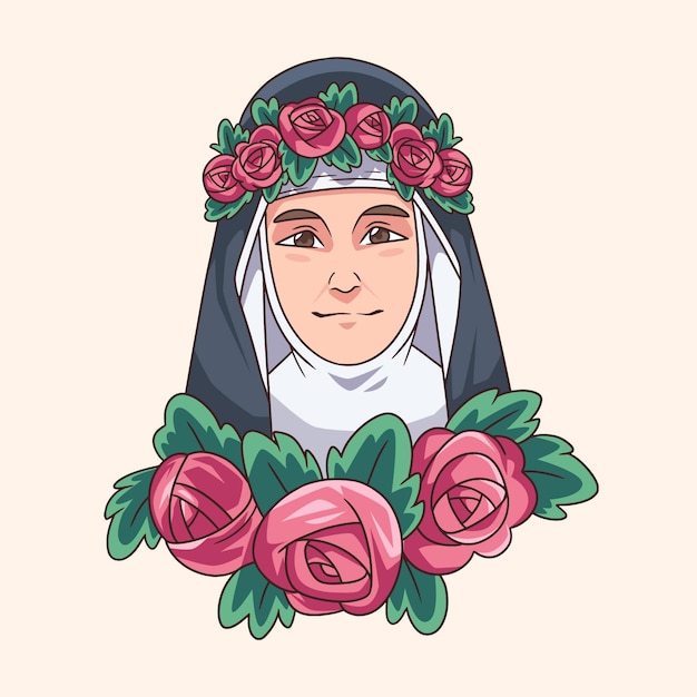 Free vector hand drawn santa rosa de lima illustration