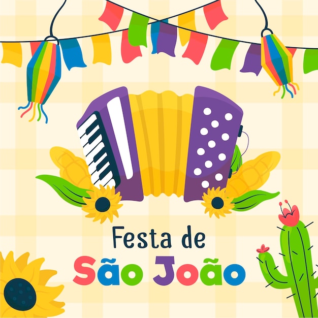 Hand drawn sao joao illustration