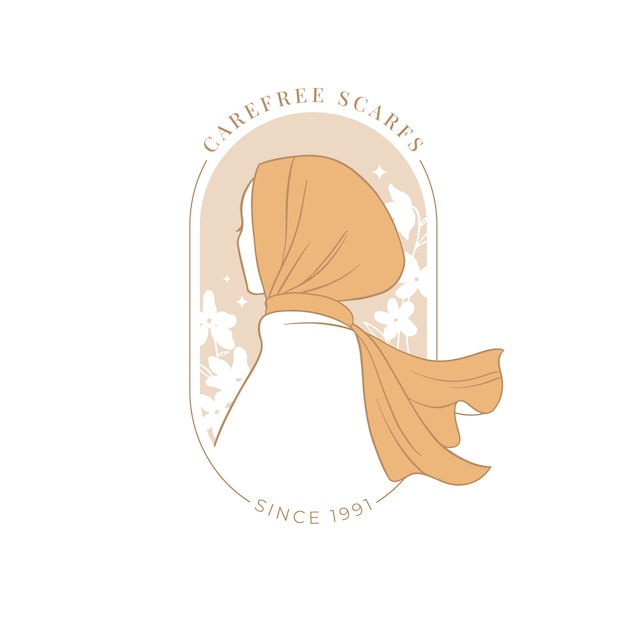 Free vector hand drawn scarf logo design