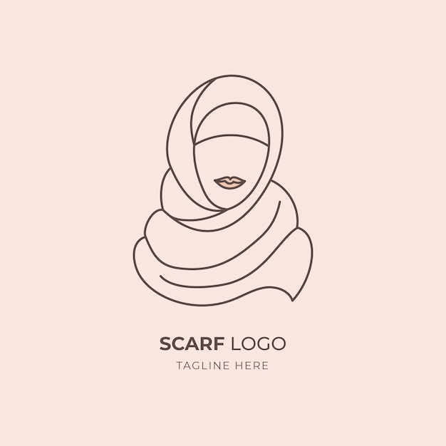 Free vector hand drawn scarf logo design