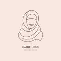 Free vector hand drawn scarf logo design