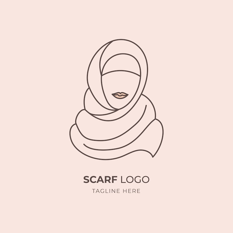 Free Vector hand drawn scarf logo design