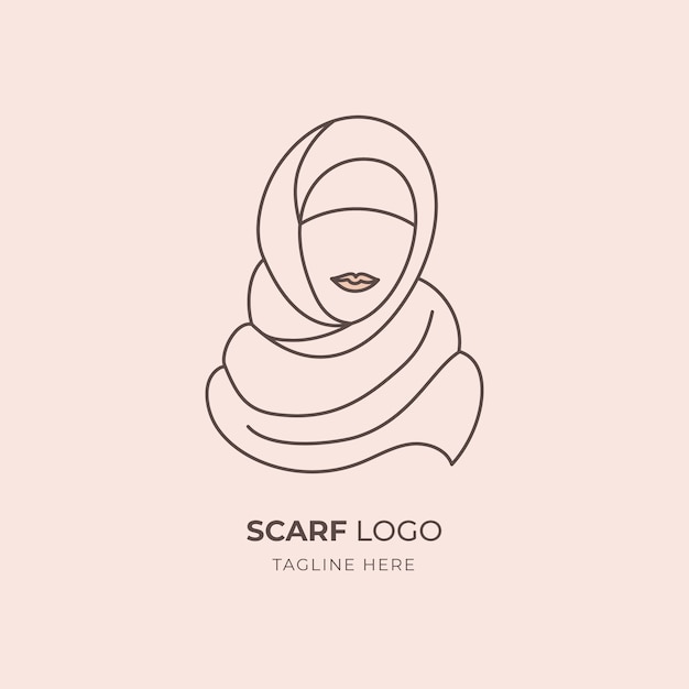 手描きのスカーフのロゴデザイン