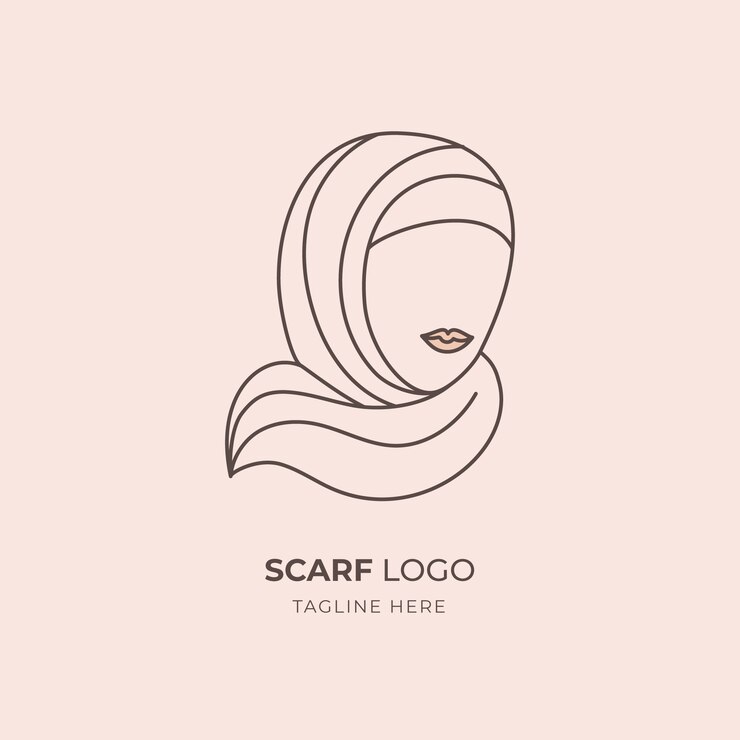 Free Vector hand drawn scarf logo design