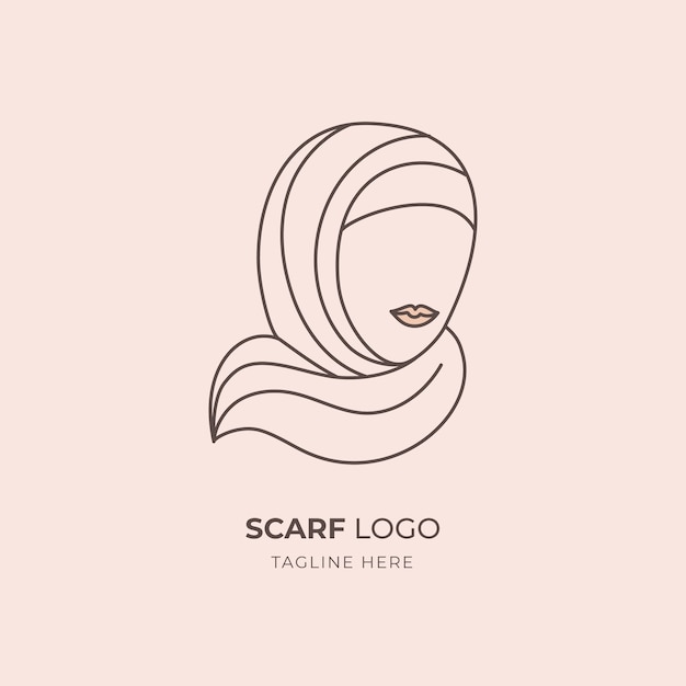 Hand drawn scarf logo design