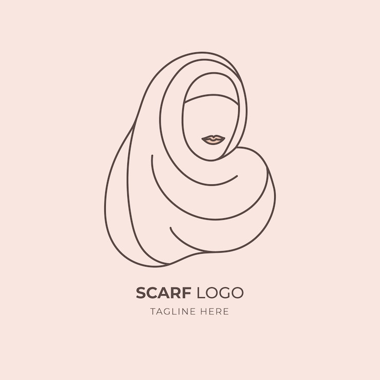 Free Vector hand drawn scarf logo design