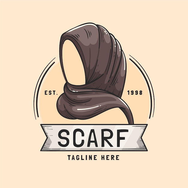 手描きのスカーフのロゴデザイン