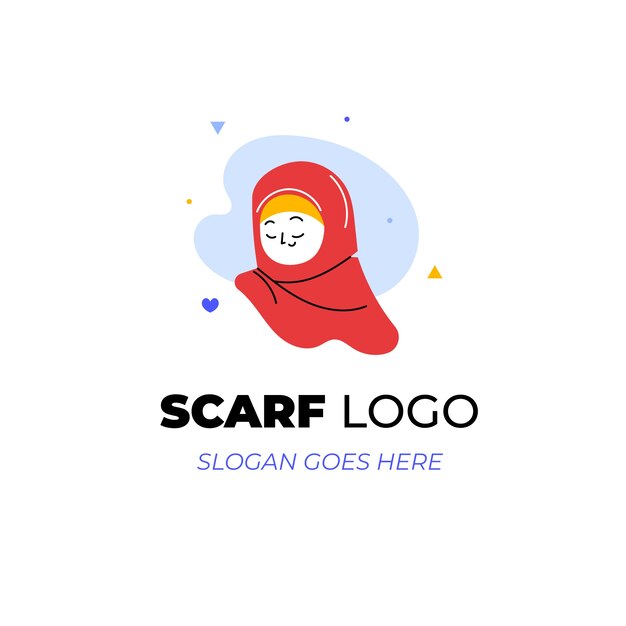 hand drawn scarf logo design