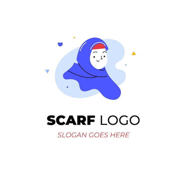 Free vector hand drawn scarf logo design