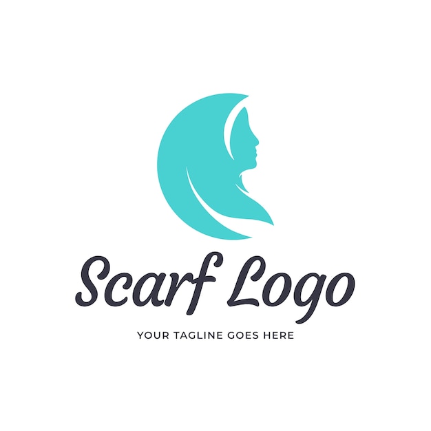 Ручной обращается шарф дизайн логотипа