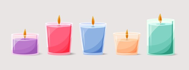 Hand drawn scented candle pack