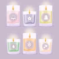 Free vector hand drawn scented candles