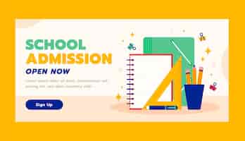 Free vector hand drawn school admission template