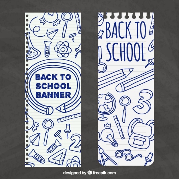 Hand drawn school banners