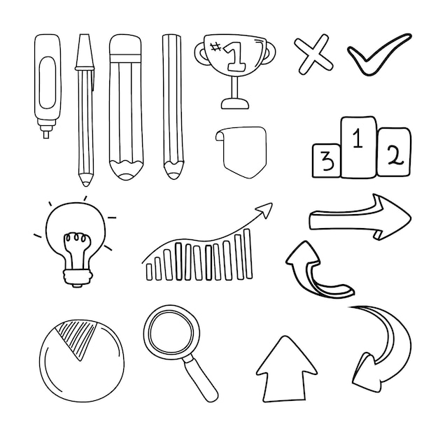 Free vector hand drawn school infographic elements collection