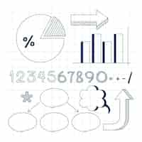 Vettore gratuito elementi di infografica scuola disegnati a mano