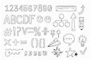 Free vector hand drawn school infographic elements