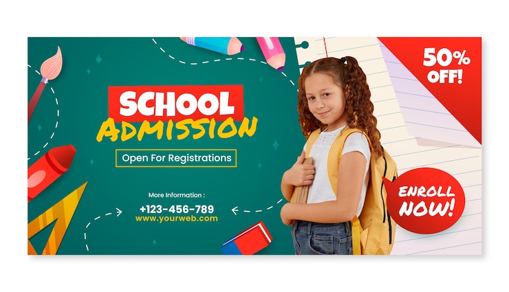 Free Vector hand drawn school template