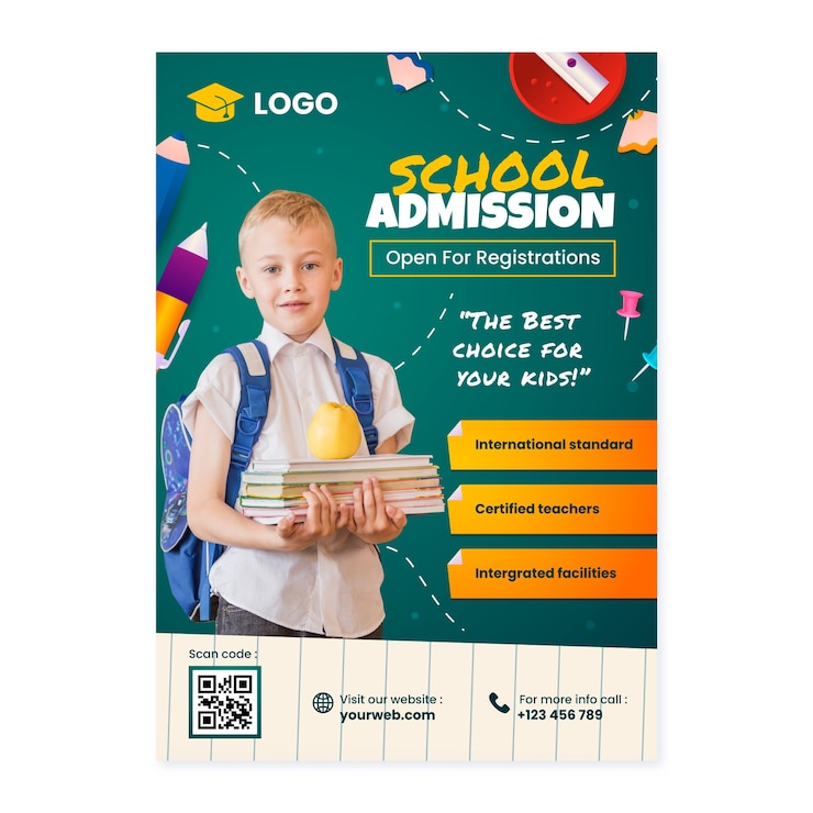 Free Vector hand drawn school template