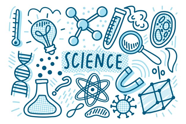 Hand drawn science background