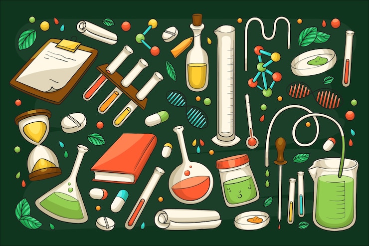 Free Vector hand drawn science education background