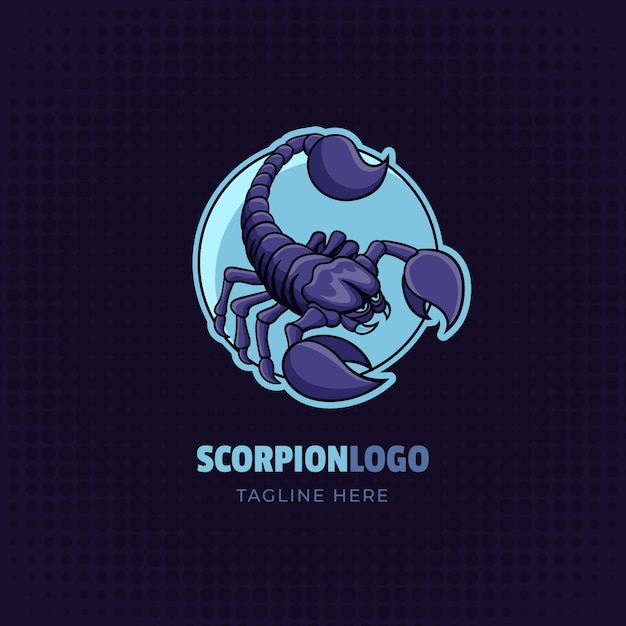 Hand drawn scorpion logo