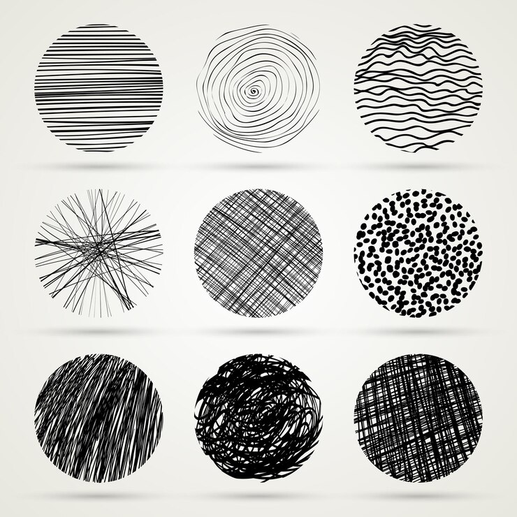 Free Vector hand drawn scribble circles template monochrome creative illustration vector