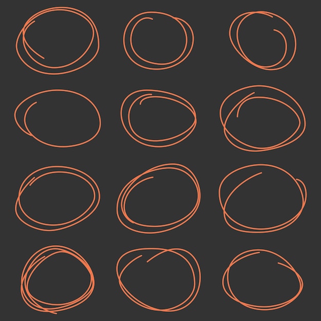 Бесплатное векторное изображение Вектор шаблона кругов ручной работы