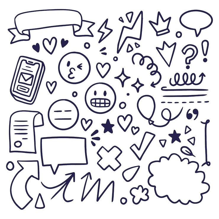 Free Vector hand drawn scribble element