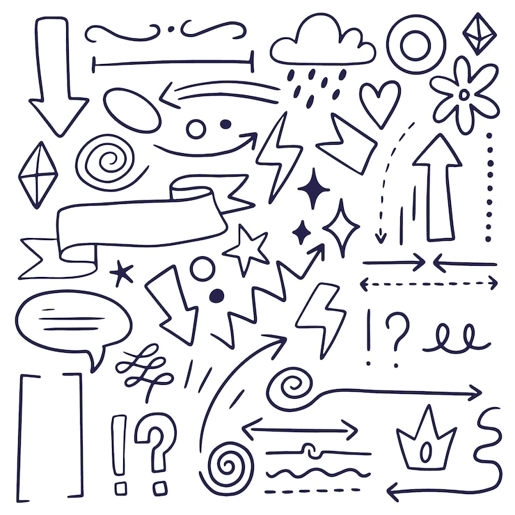 Free Vector hand drawn scribble element