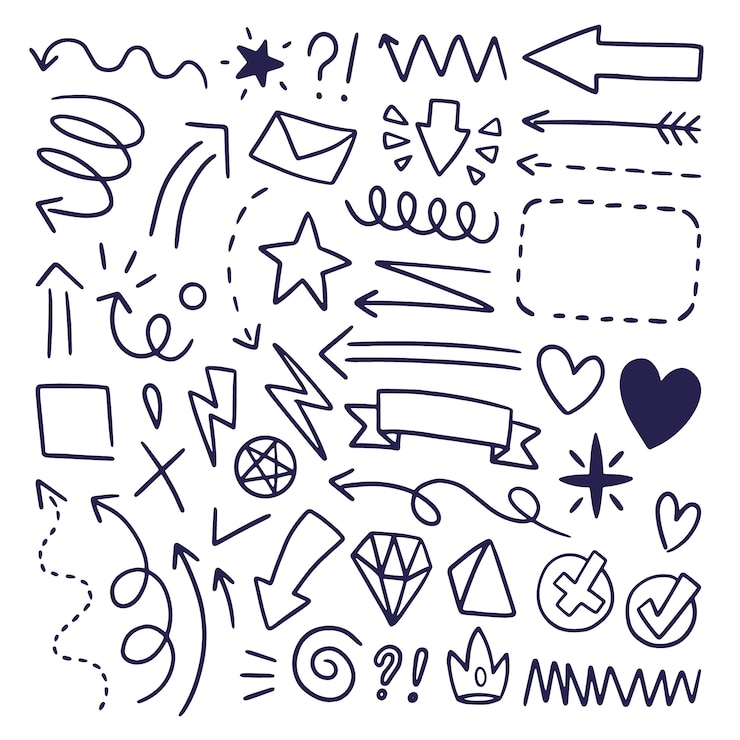 Free Vector hand drawn scribble element